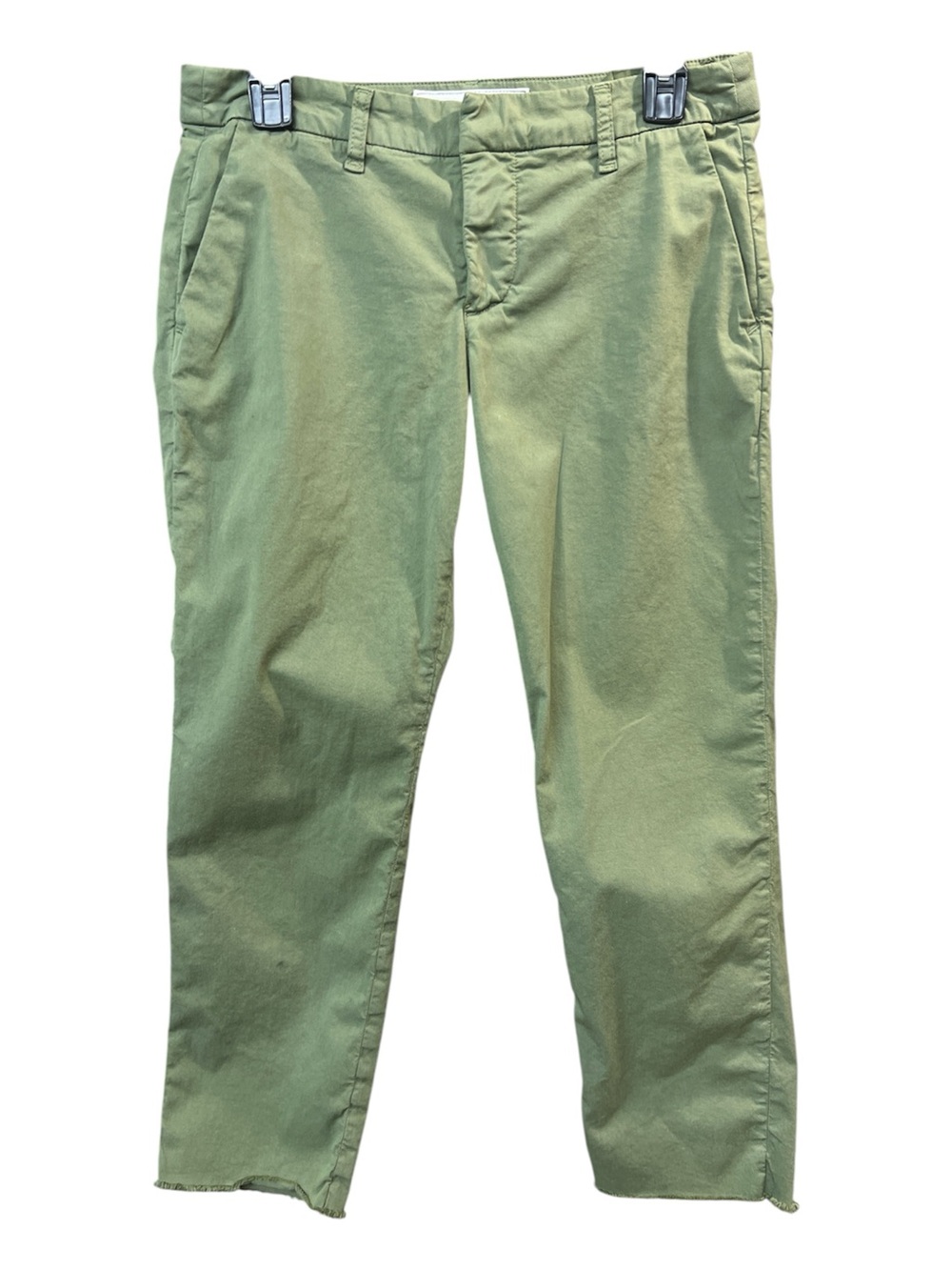 Frank & Eileen Wicklow Pants The Italian Chino Cropped Army Green USA Size 4